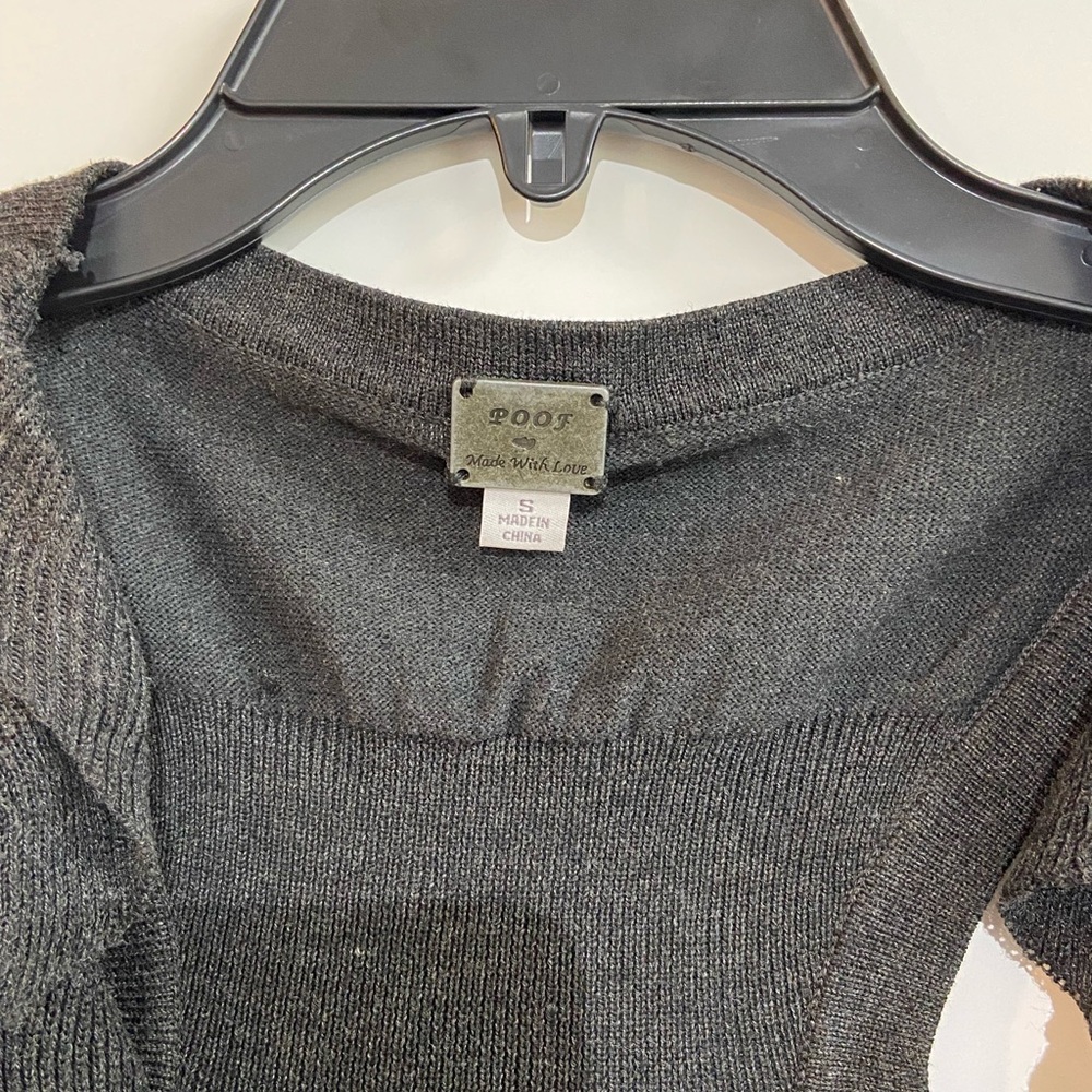 EUC - Poof Made With Love Black Ruffle Vest - Size Small - Picture 9 of 14
